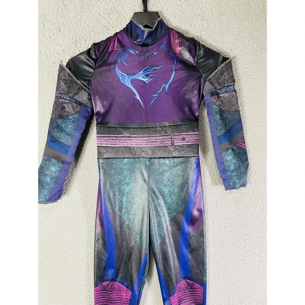 Disney Descendants 3 Mal Costume Jumpsuit Kids Size S/P (4-6X) Halloween - Picture 5 of 11